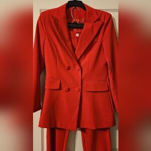 Women’s Two Pieces Lady Suit Set Work Blazer Jacket and Pants